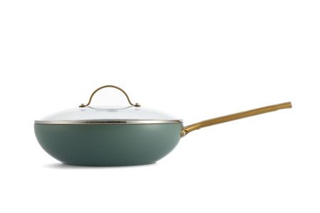 Padova Smokey Blue Covered Wok 28cm/3.7L