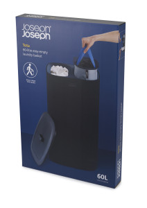 Tota 60L Laundry Separation Basket - Carbon Black