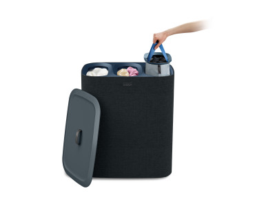 Tota Trio 90L Laundry Separation Basket - Black