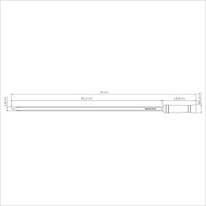 Heavy Duty Stainless Steel Skewer Wood Handle 75cm