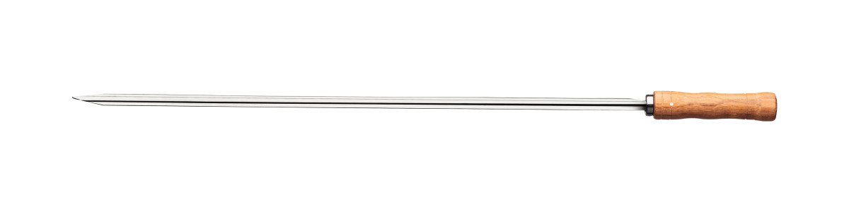 Heavy Duty Stainless Steel Skewer Wood Handle 95cm